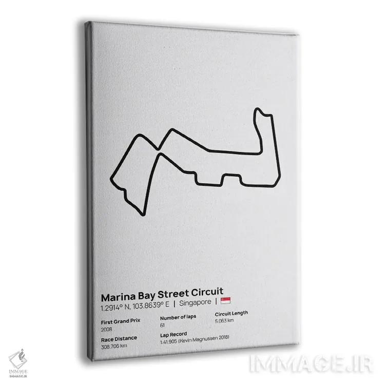 تابلو فرمول یک - پیست خیابانی مارینا بی اثر آویسیکس - نمای پرسپکتیو محصول