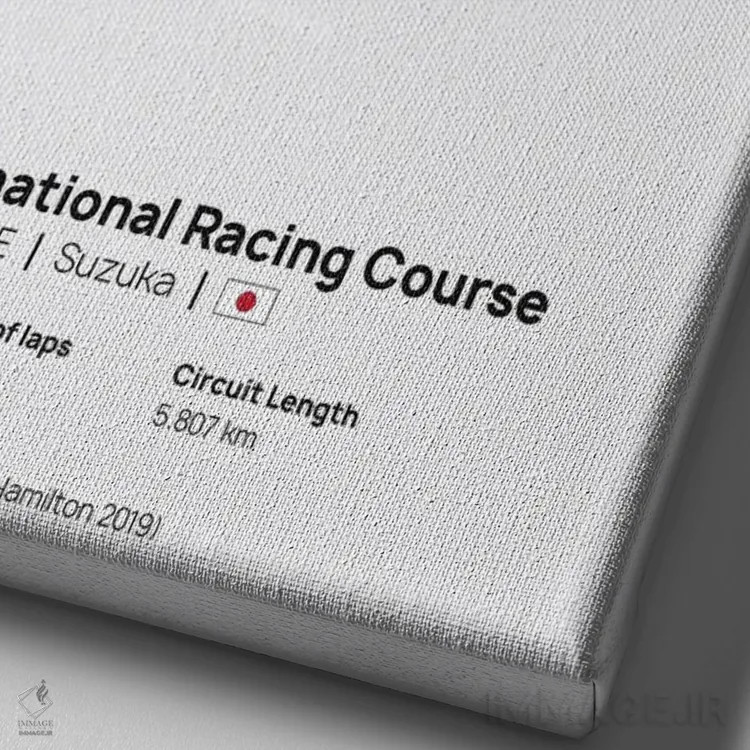 تابلو فرمول یک - پیست بینالمللی سوزوکا اثر آویسیکس - نمای نزدیک بافت بوم