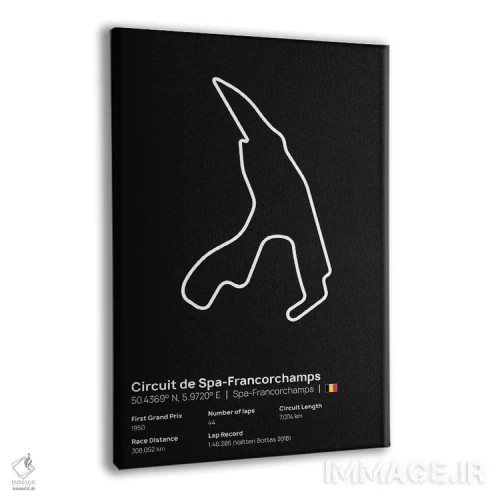 تابلو فرمول یک - پیست اسپا فرانکورشان اثر آویسیکس - نمای پرسپکتیو محصول