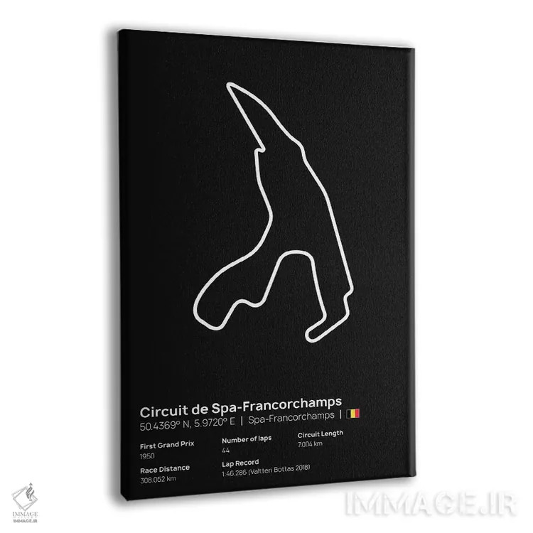 تابلو فرمول یک - پیست اسپا فرانکورشان اثر آویسیکس - نمای پرسپکتیو محصول