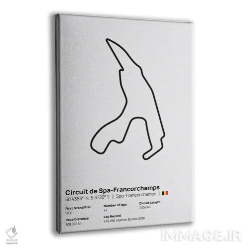 تابلو فرمول یک - پیست اسپا فرانکورشان اثر آویسیکس - نمای پرسپکتیو محصول