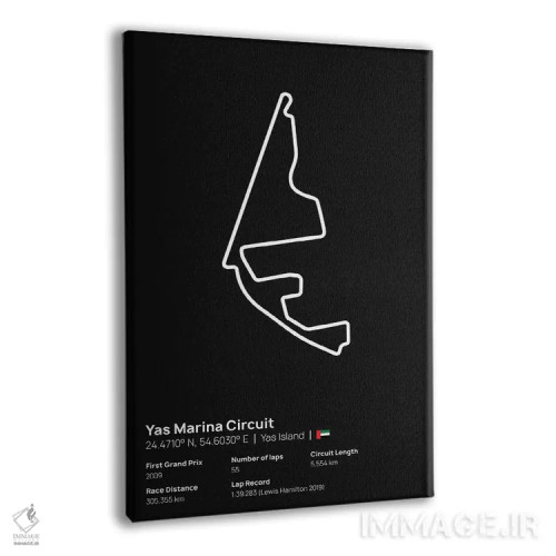 تابلو فرمول یک - پیست یاس مارینا اثر آویسیکس - نمای پرسپکتیو محصول