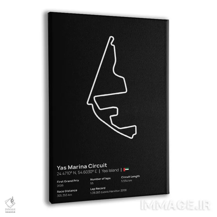 تابلو فرمول یک - پیست یاس مارینا اثر آویسیکس - نمای پرسپکتیو محصول