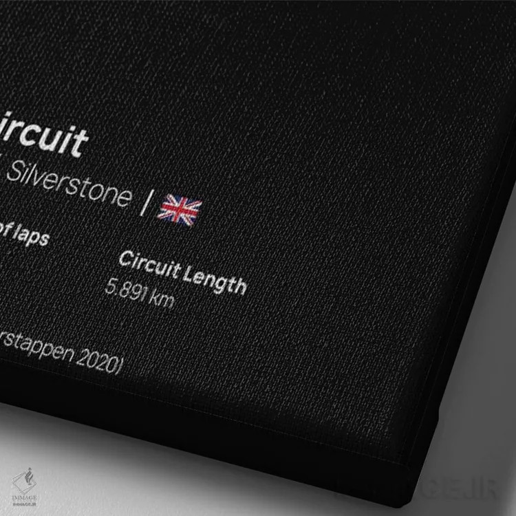 تابلو فرمول یک - پیست سیلوراستون اثر آویسیکس - نمای نزدیک بافت بوم