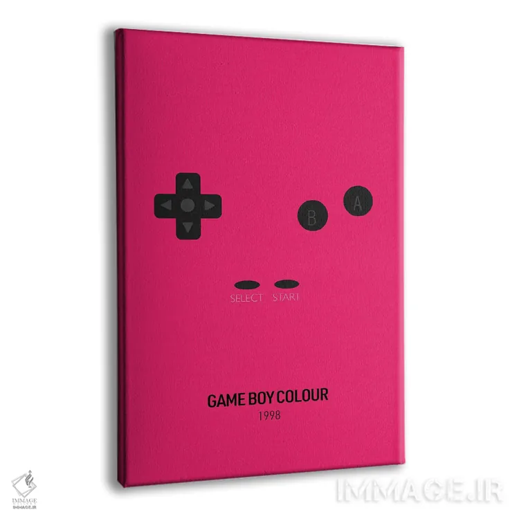 تابلو گیمبوی کالر مینیمال (سرخابی) اثر آویسیکس - نمای پرسپکتیو محصول