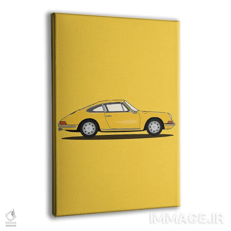تابلو پورشه ۹۱۱-۹۰۱ (نسخه زرد) اثر آویسیکس - نمای پرسپکتیو محصول