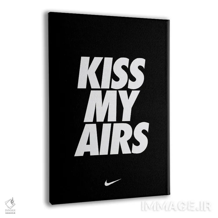 تابلو کیس مای ایرز (مشکی) (شعار تبلیغاتی نایک) اثر آویسیکس - نمای پرسپکتیو محصول