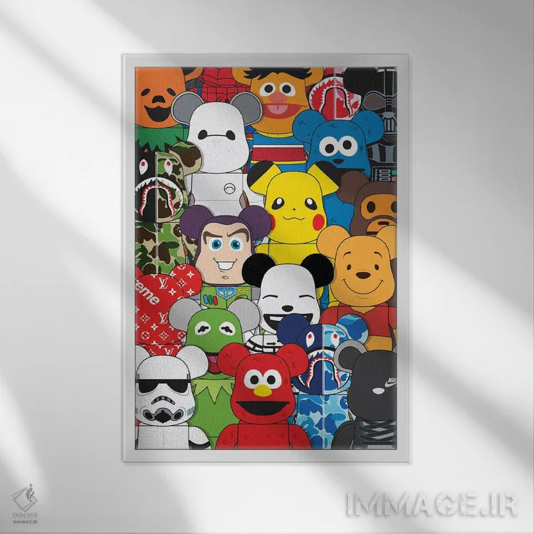 تابلو خانواده بیربریک (فیگور کلکسیونی) اثر آویسیکس - نمای قابدار سفید