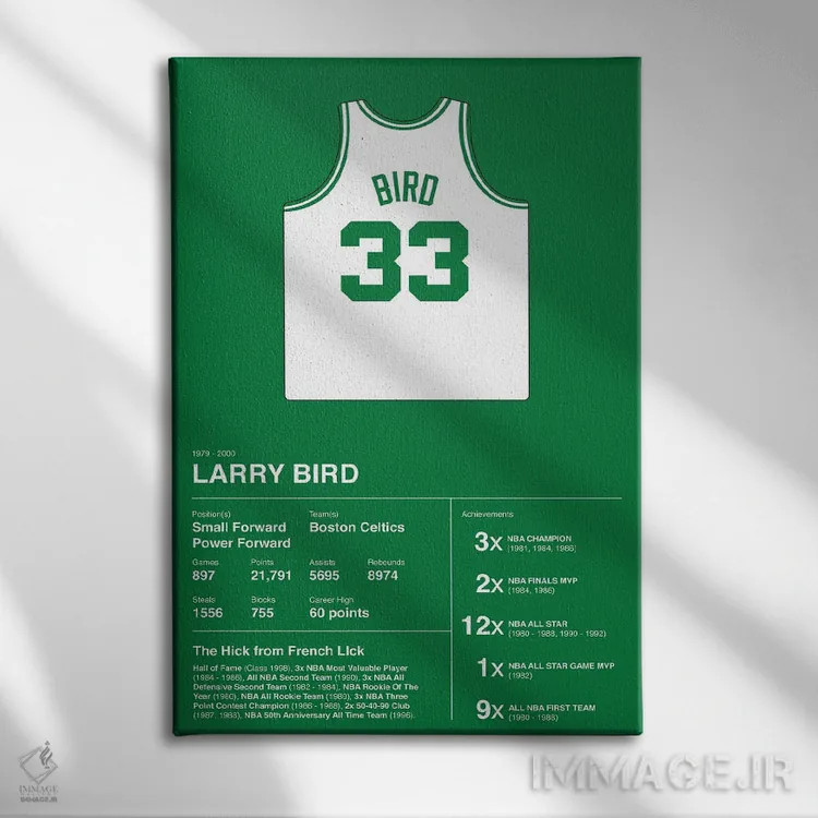 تابلو آمار حرفهای لری برد (بسکتبال) اثر آویسیکس - نمای روبهرو روی دیوار