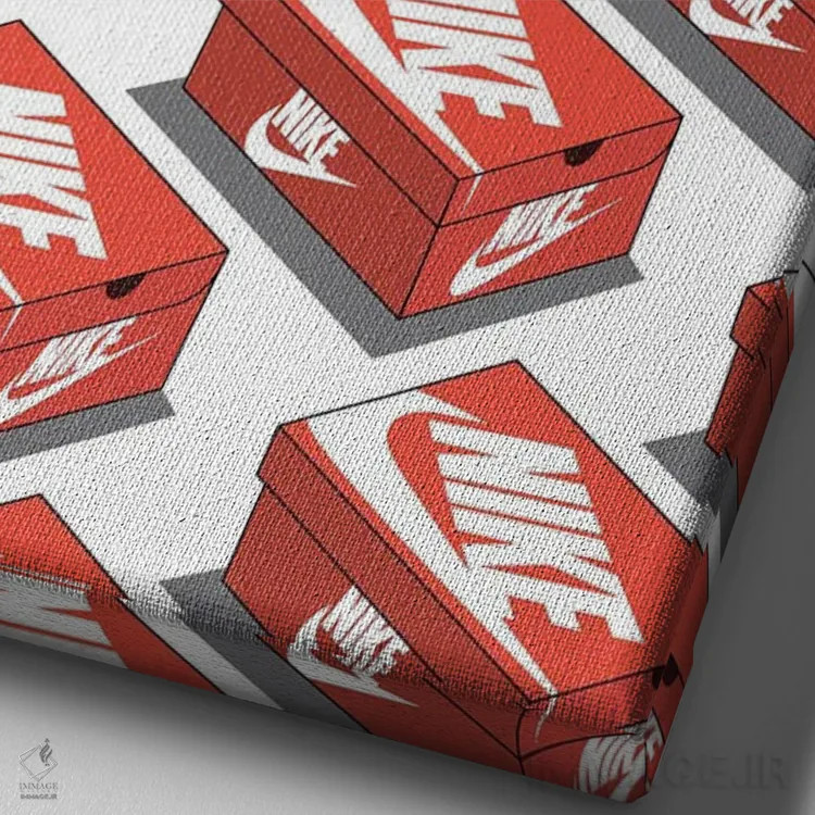 تابلو جعبه کفش نایک اثر آویسیکس - نمای نزدیک بافت بوم