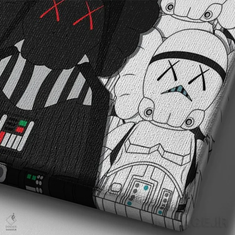 تابلو ستاره کاوز (هنر معاصر) اثر آویسیکس - نمای نزدیک بافت بوم