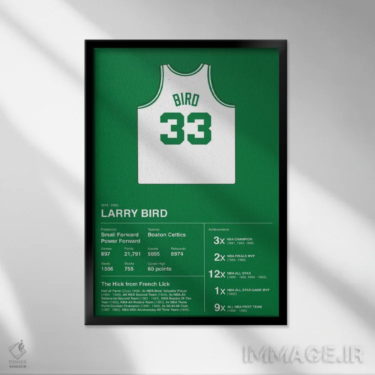 تابلو آمار حرفهای لری برد (بسکتبال) اثر آویسیکس - نمای قابدار مشکی