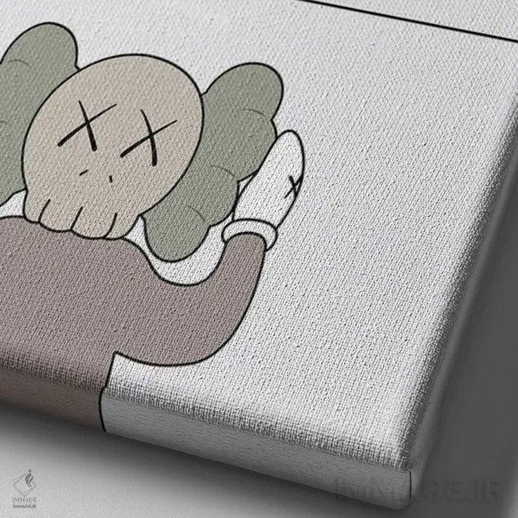 تابلو نه ببین، نه بگو، نه بشنو (ضربالمثل) اثر آویسیکس - نمای نزدیک بافت بوم