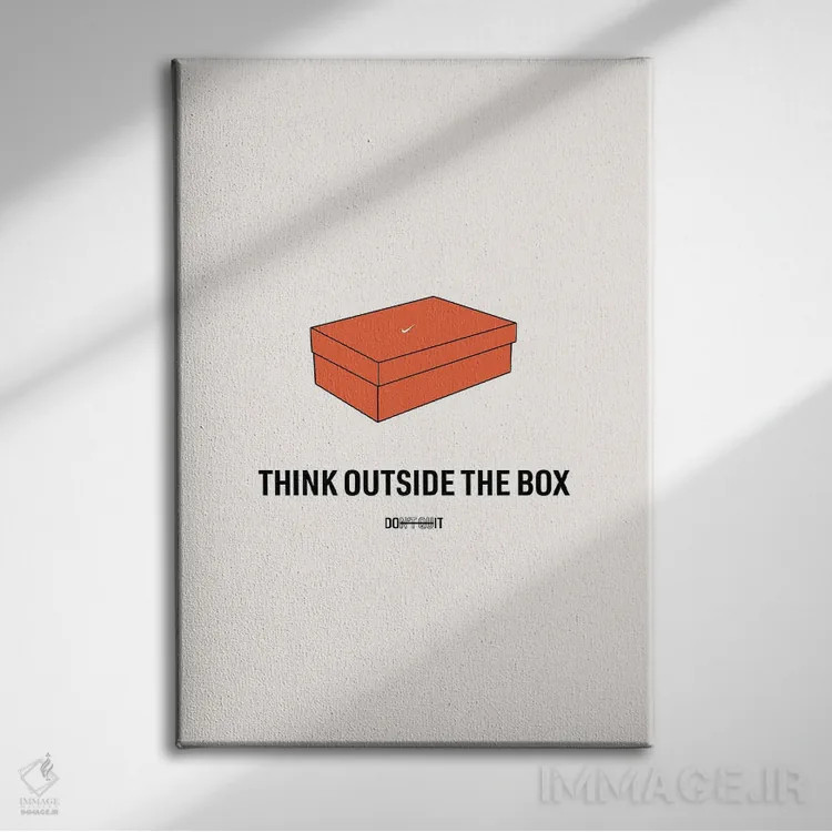 تابلو خارج از چارچوب فکر کن اثر آویسیکس - نمای روبهرو روی دیوار