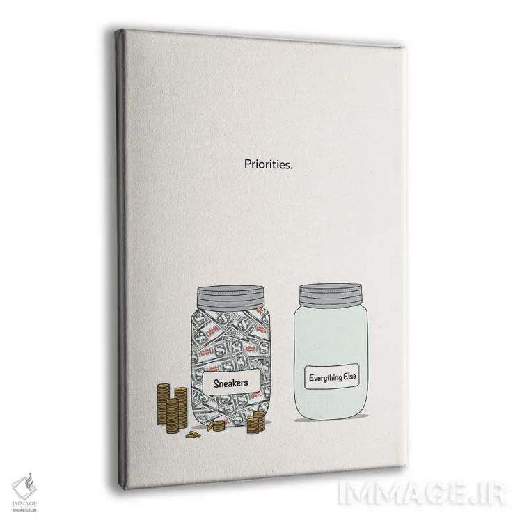 تابلو سرمایه کتانی اثر آویسیکس - نمای پرسپکتیو محصول