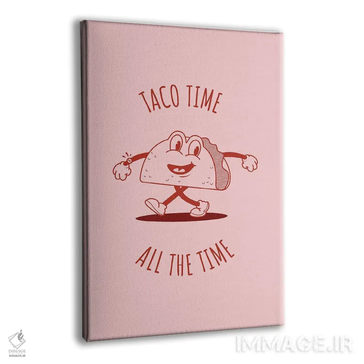 تابلو تاکو تایم (صورتی) اثر آویسیکس - نمای پرسپکتیو محصول