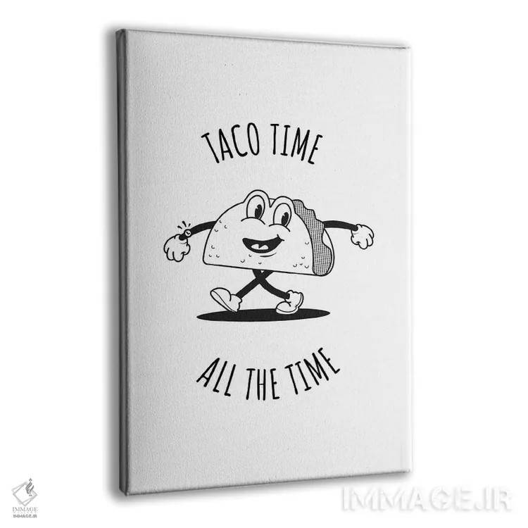 تابلو تاکو تایم (سفید) اثر آویسیکس - نمای پرسپکتیو محصول