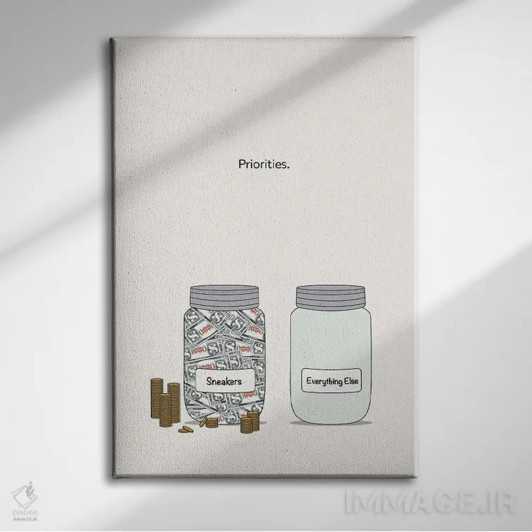 تابلو سرمایه کتانی اثر آویسیکس - نمای روبهرو روی دیوار