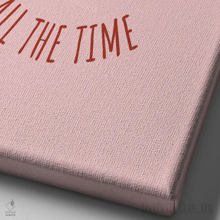 تابلو تاکو تایم (صورتی) اثر آویسیکس - نمای نزدیک بافت بوم