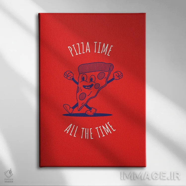 تابلو پیتزا تایم اثر آویسیکس - نمای روبهرو روی دیوار