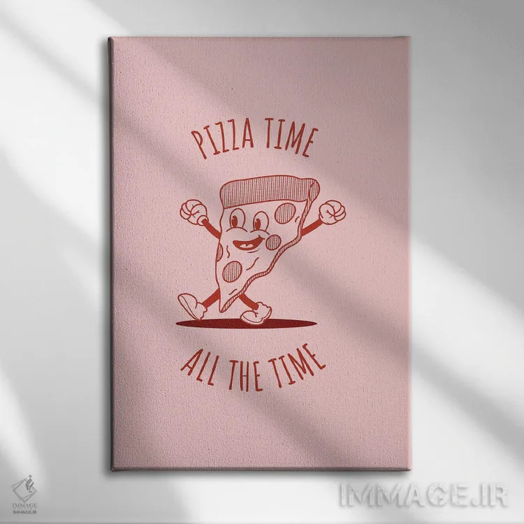 تابلو پیتزا تایم اثر آویسیکس - نمای روبهرو روی دیوار