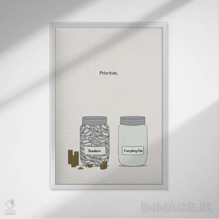 تابلو سرمایه کتانی اثر آویسیکس - نمای قابدار سفید