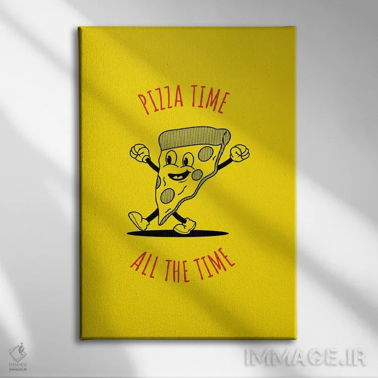 تابلو پیتزا تایم اثر آویسیکس - نمای روبهرو روی دیوار