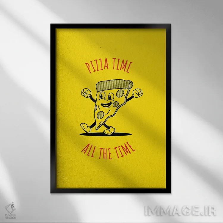 تابلو پیتزا تایم اثر آویسیکس - نمای قابدار مشکی