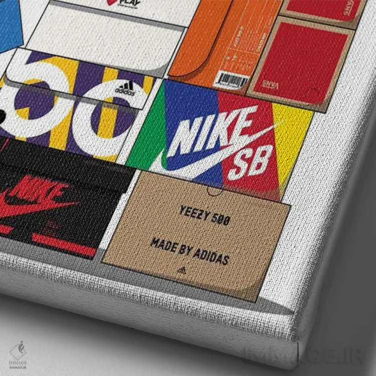 تابلو خوشبختی اثر آویسیکس - نمای نزدیک بافت بوم