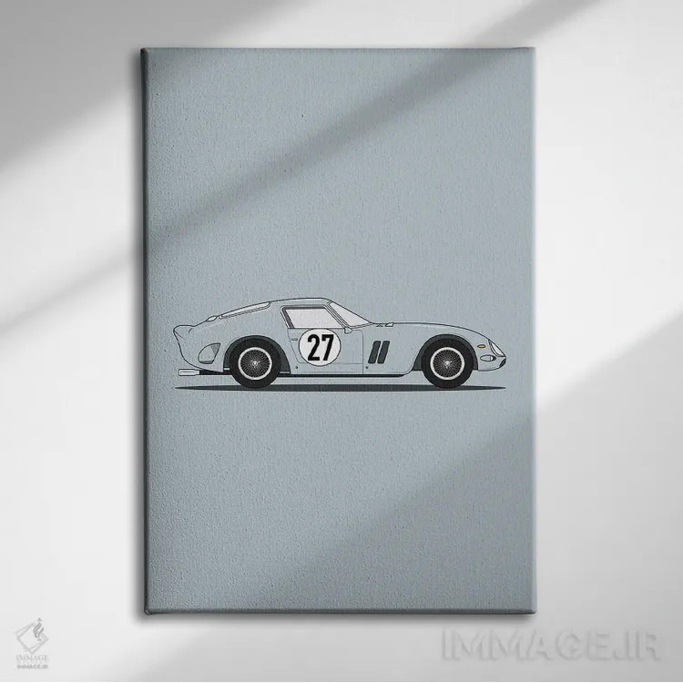 تابلو فراری ۲۵۰ جیتیاو اثر آویسیکس - نمای روبهرو روی دیوار