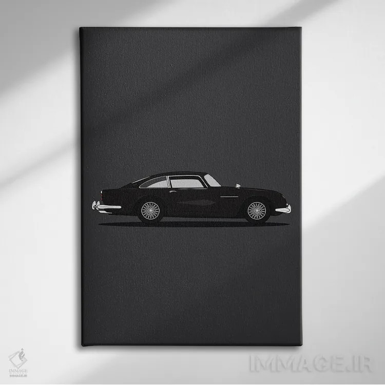 تابلو آستون مارتین DB5 اثر آویسیکس - نمای روبهرو روی دیوار