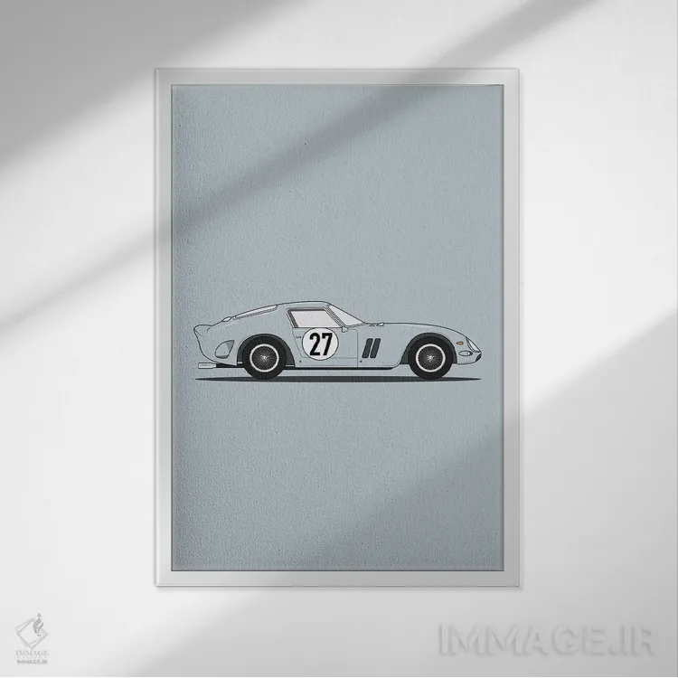 تابلو فراری ۲۵۰ جیتیاو اثر آویسیکس - نمای قابدار سفید