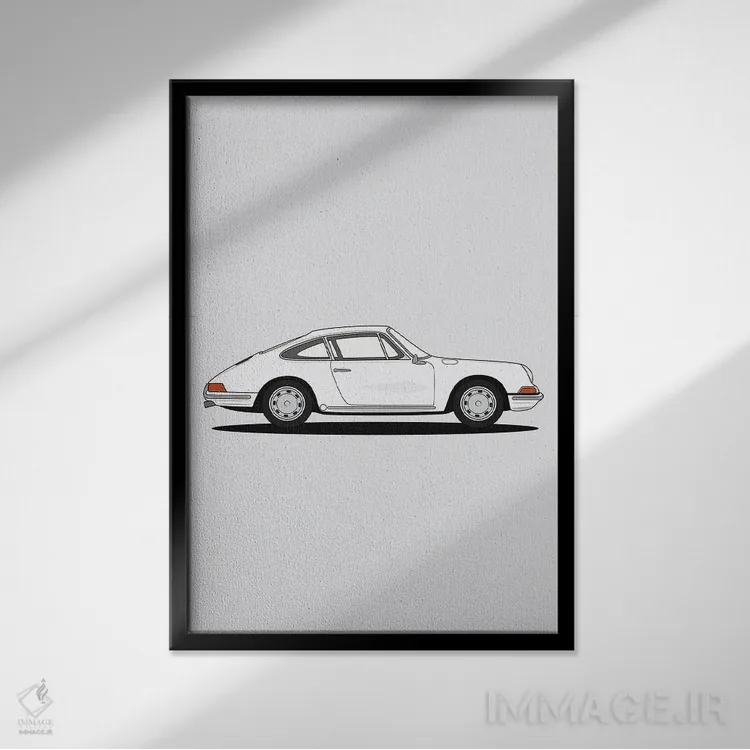 تابلو پورشه ۹۱۱-۹۰۱ اثر آویسیکس - نمای قابدار مشکی