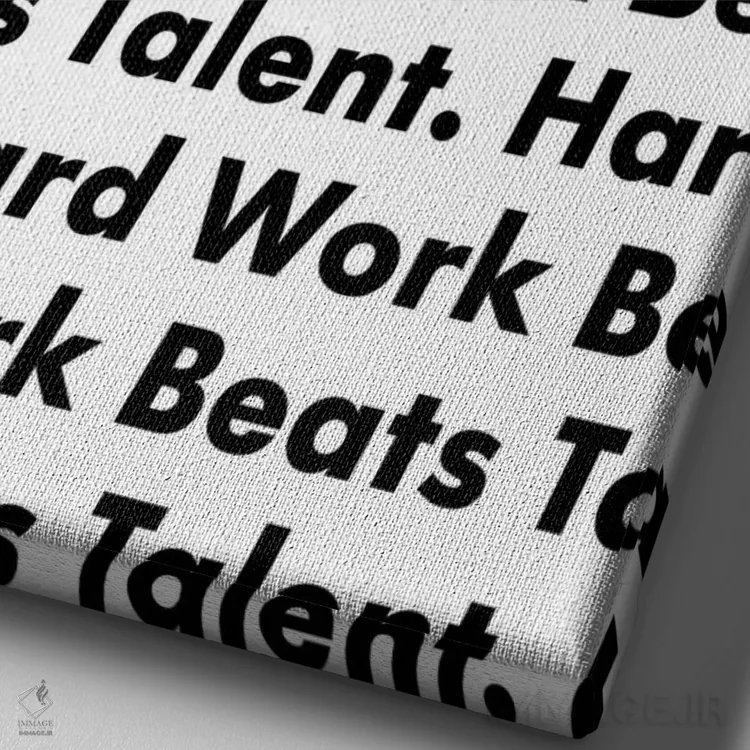 تابلو تلاش سخت بر استعداد غلبه دارد اثر آویسیکس - نمای نزدیک بافت بوم