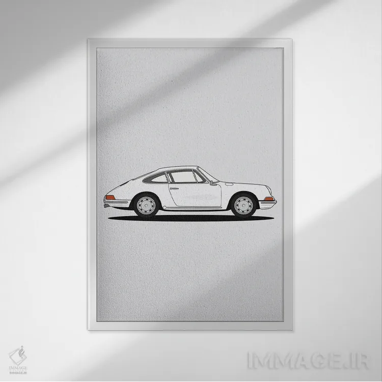 تابلو پورشه ۹۱۱-۹۰۱ اثر آویسیکس - نمای قابدار سفید