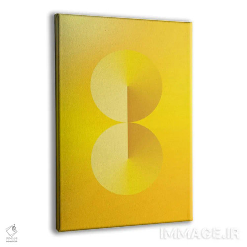 تابلو پسزمینهٔ گرباورها 8 شکل (زرد) اثر آویسیکس - نمای پرسپکتیو محصول