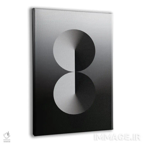 تابلو عدد ۸ با پسزمینه گرباورها مشکی اثر آویسیکس - نمای پرسپکتیو محصول