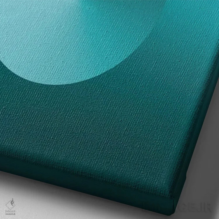 تابلو پسزمینهٔ گرباورها 8 شکل (آبی مایل به سبز) اثر آویسیکس - نمای نزدیک بافت بوم