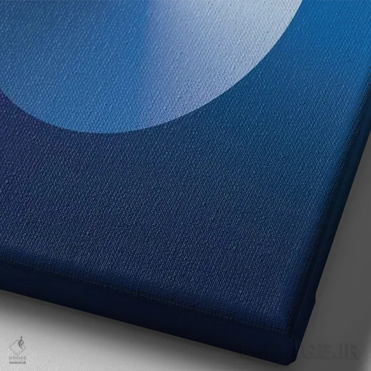 تابلو پسزمینهٔ گرباورها S شکل (آبی) اثر آویسیکس - نمای نزدیک بافت بوم