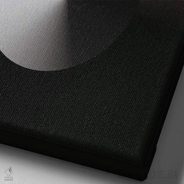 تابلو عدد ۸ با پسزمینه گرباورها مشکی اثر آویسیکس - نمای نزدیک بافت بوم