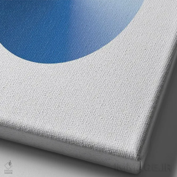 تابلو پسزمینهٔ سفید S شکل (آبی) اثر آویسیکس - نمای نزدیک بافت بوم