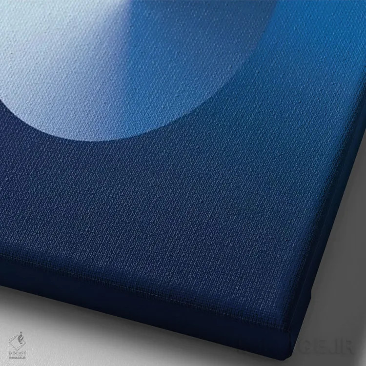 تابلو عدد ۸ با پسزمینه گرباورها آبی اثر آویسیکس - نمای نزدیک بافت بوم