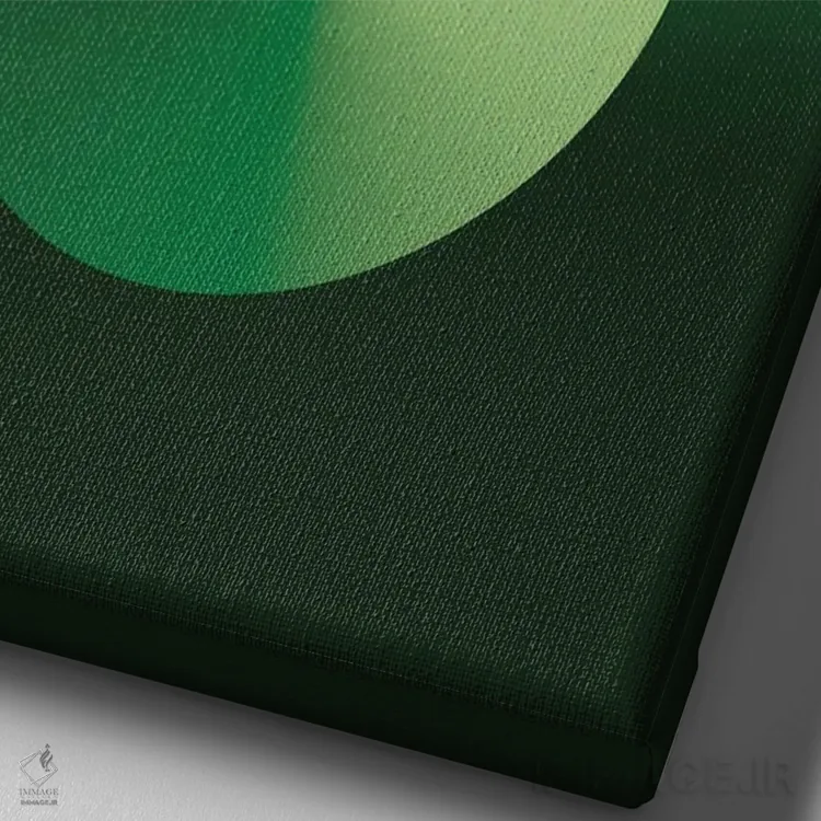 تابلو پسزمینهٔ گرباورها S شکل (سبز) اثر آویسیکس - نمای نزدیک بافت بوم