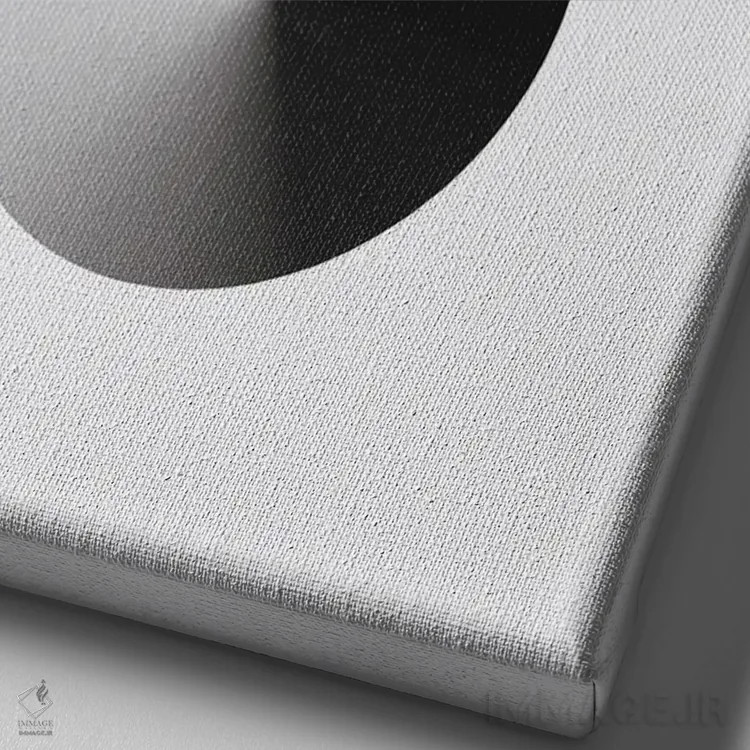 تابلو عدد ۸ با پسزمینه سفید و مشکی اثر آویسیکس - نمای نزدیک بافت بوم