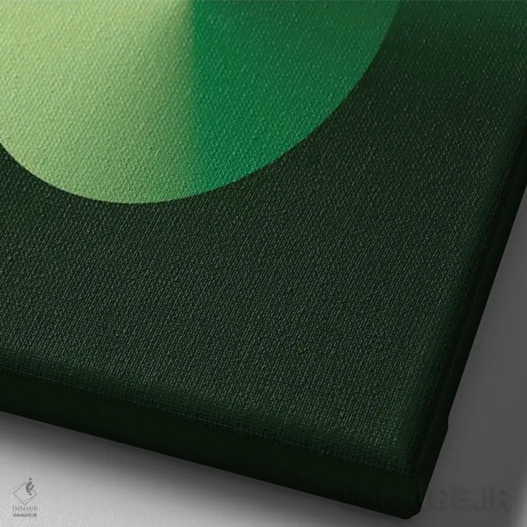 تابلو عدد ۸ با پسزمینه گرباورها سبز اثر آویسیکس - نمای نزدیک بافت بوم