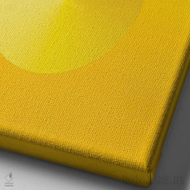 تابلو پسزمینهٔ گرباورها 8 شکل (زرد) اثر آویسیکس - نمای نزدیک بافت بوم