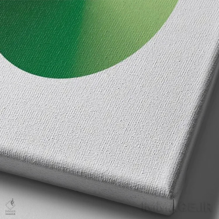 تابلو پسزمینهٔ سفید S شکل (سبز) اثر آویسیکس - نمای نزدیک بافت بوم