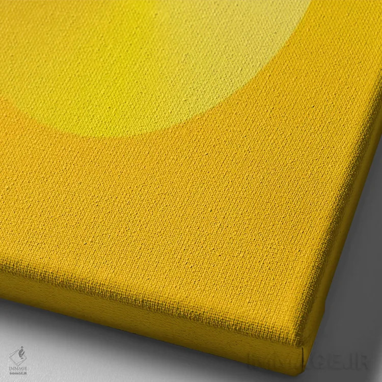 تابلو پسزمینهٔ گرباورها S شکل (زرد) اثر آویسیکس - نمای نزدیک بافت بوم