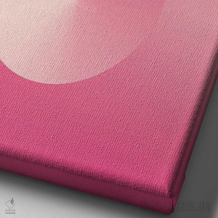 تابلو عدد ۸ با پسزمینه گرباورها صورتی اثر آویسیکس - نمای نزدیک بافت بوم