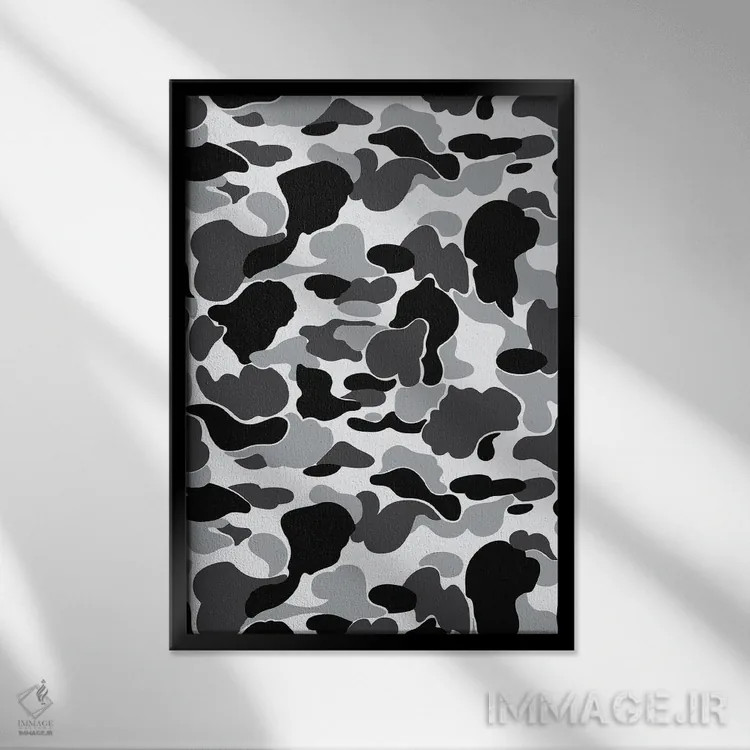 تابلو استتار مشکی اثر آویسیکس - نمای قابدار مشکی